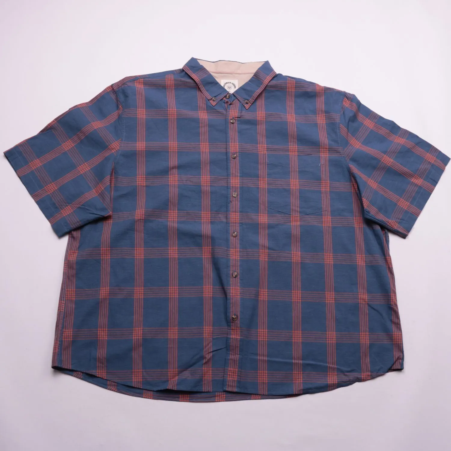Синяя рубашка Customized Version в красную клетку, размер 62 (4XL)